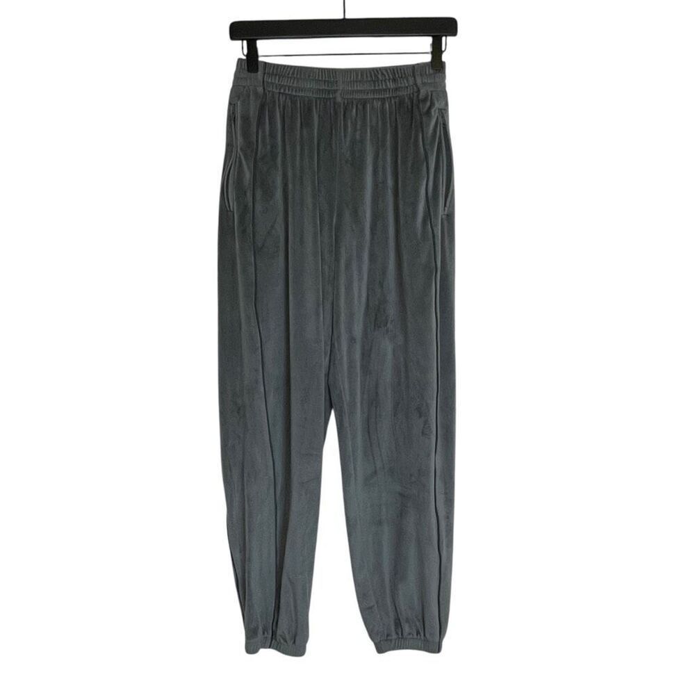 Skims Velour Joggers Gunmetal Gray Size Small